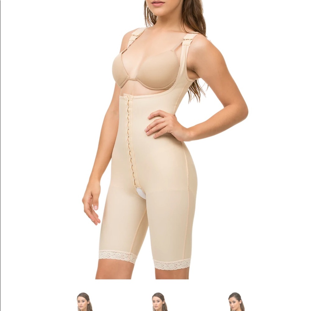 Isavela compression bodysuit high back above knee